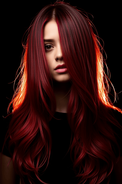 Dark Red Ombre