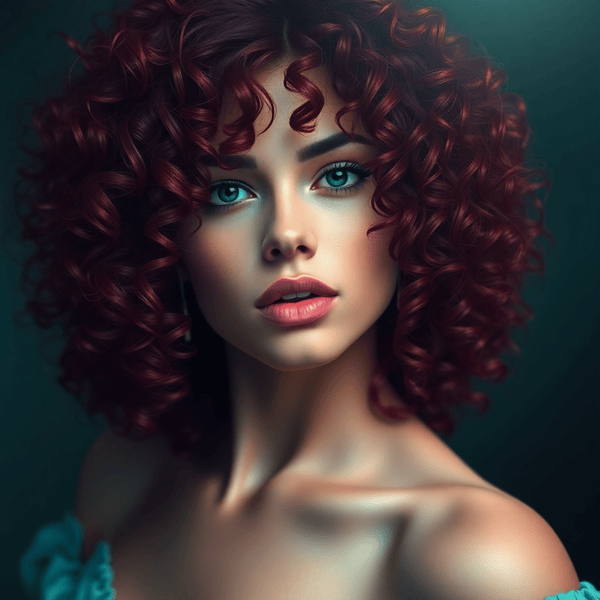 plum red curler