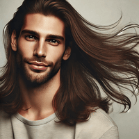Long hair—no headband