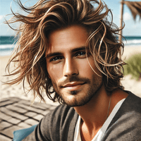 Negligent surfer hair