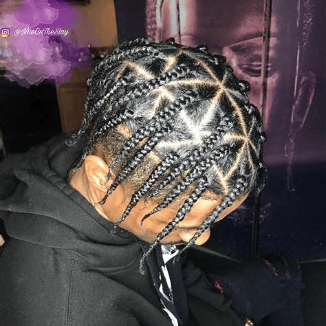 Triangle Part Box Braids