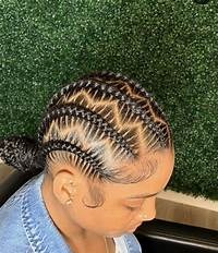 Zigzag Parted Feed-In Braids